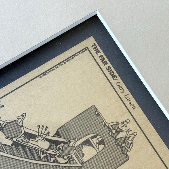 The Far Side by Gary Larson 1994 Seattle Times Newspaper Clip Framed 10.5"x9.5" - Picture 3 of 4